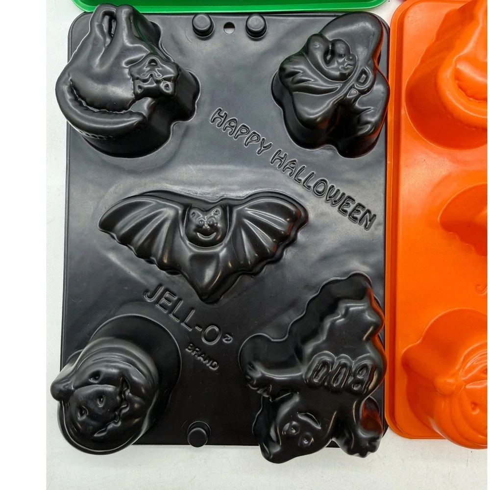 Vintage Jell-O Jigglers Molds Lot 5 Halloween Christmas Easter Holiday Trays